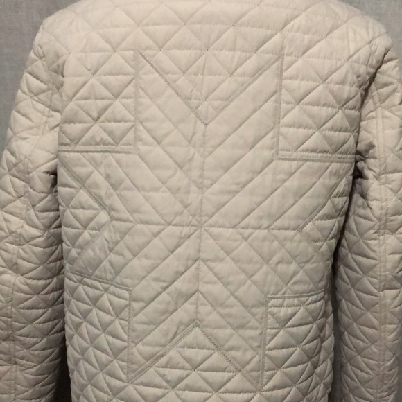 Gorgeous NWOT LANDS’ END Prima Loft Pull Over-S 6-8) Light Stone/Tan Trim-Snaps - Picture 9 of 17